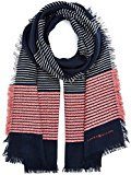 TOMMY HILFIGER Tommy Hilfiger Wooly Stripes Scarf, Sciarpa Donna, Blu (Tommy Navy), Taglia Unica (Taglia Produttore: OS)