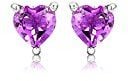 BYJOY ByJoy BAE400E Orecchini da Donna, Argento, Pietra Artificiale Ametista