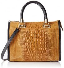 CHICCA BORSE Chicca Borse 80044, Borsa Bowling Donna, Marrone (Cuoio), 30x25x16 cm (W x H x L)