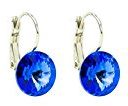 EVE'S JEWELRY Eve S jewelry orecchini da donna con Swarovski Elements Sapphire (10 mm) placcati argento rodiato blu taglio rotondo – 0504250015