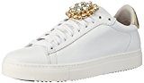 STOKTON Stokton 655-d, Scarpe da Ginnastica Basse Donna, Bianco (Bianco+Oro), 42 EU