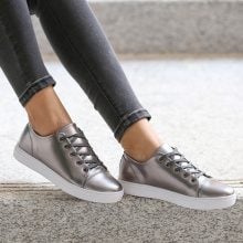LESARA Sneakers metallizzate con suola a contrasto