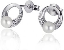 GOLDMAID Goldmaid Orecchini da Donna Argento ossidato Brillante Rotonda Zirconia Cubica