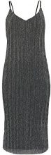 FIND FIND Abito Plissettato Donna , Argento (Silber), 44 (Taglia Produttore: Medium)