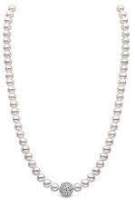 KIMURA PEARLS Kimura-Braccialetto con perle di fiume, in argento sterling, 5,5 mm, colore: bianco (a chicco di riso-Collana con perle d'acqua dolce, lunghezza 16,5 cm