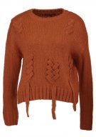 NEW LOOK New Look THREADED LACE UP Maglione mid brown