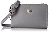 TOMMY HILFIGER Tommy Hilfiger Th Prep Boxy Crossover - Borse a tracolla Donna, Grau (Smoked Pearl), 7x17x24.5 cm (B x H T)
