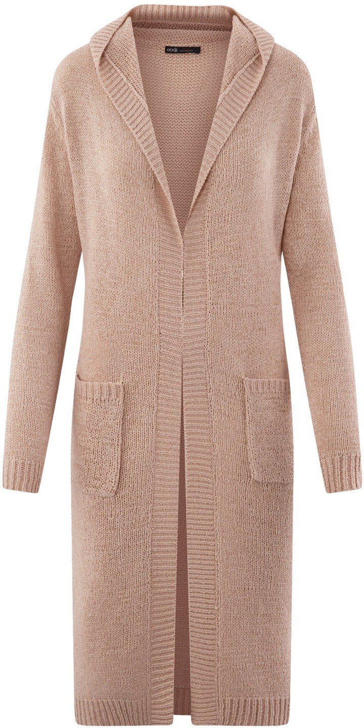 oodji Ultra Donna Cardigan con Cappuccio e Tasche Applicate