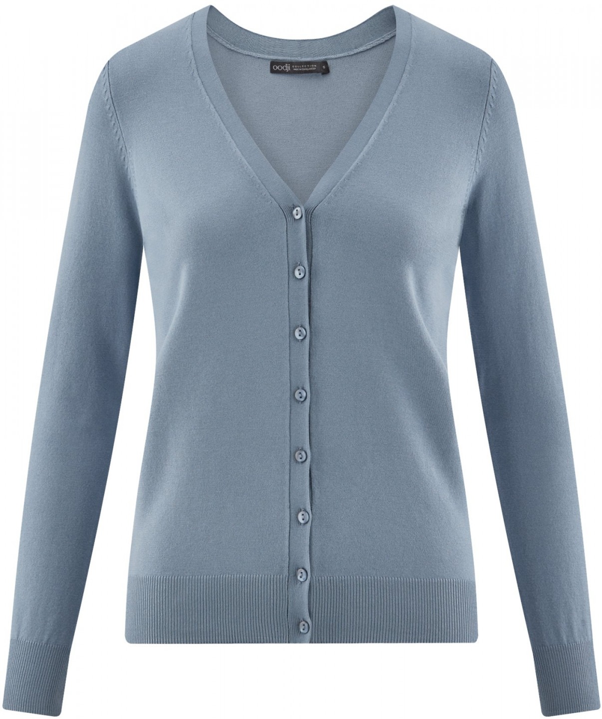 oodji Ultra Donna Cardigan Testurizzato Lavorato a Maglia con Bottoni