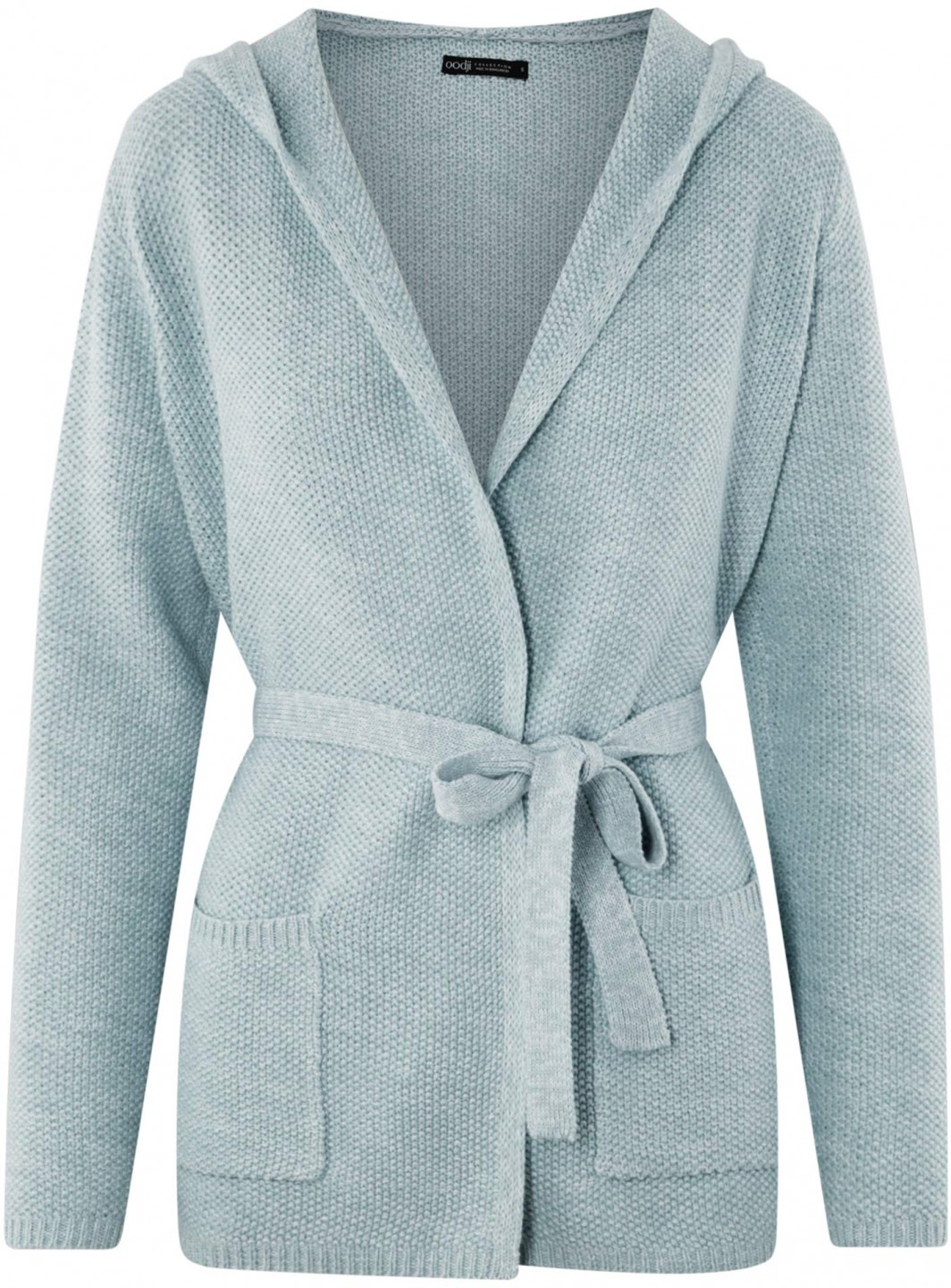 oodji Ultra Donna Cardigan con Cappuccio e Tasche Applicate