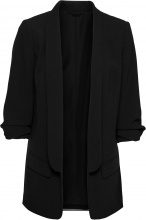 BODYFLIRT Blazer lungo con maniche drappeggiate (Nero) - BODYFLIRT