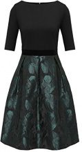 APART FASHION APART Fashion Glamour Golden-EYE & Midnight Forrest-Black, Vestito Donna, Verde (Smaragd), 34