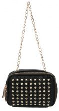 LESARA Borsa a tracolla con catena & rivetti