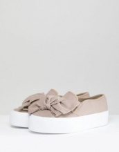 ASOS DESIGN ASOS - DISCOVERY - Scarpe di tela flatform a pianta larga con fiocco