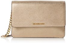 MICHAEL KORS Michael Kors Gusset Lg Crossbody - Borse a tracolla Donna, Oro (Pale Gold), 8x18x24 cm (W x H L)