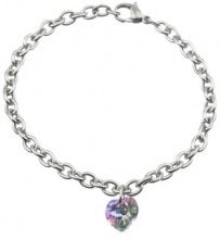 LESARA Bracciale con pietre in vetro decorative