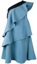 MIAHATAMI - Miahatami - one shoulder ruffle dress - women - Spandex/Elastane/Polyester - 42 - Blu
