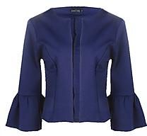 BOOHOO Harriet blazer senza colletto con volant sulle maniche
