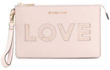 MICHAEL MICHAEL ... - Michael Michael Kors - Mercer Love wristlet - women - Leather - Taglia Unica - rosa