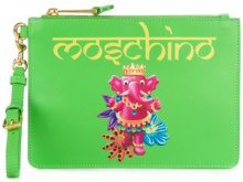 MOSCHINO Moschino - Clutch stampata - women - Calf Leather/Polyester - OS - GREEN