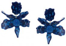 LELE SADOUGHI - Lele Sadoughi - Crystal lily earrings - women - Metal (Other) - Taglia Unica - Blu