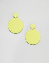 ASOS ASOS DESIGN - Orecchini pendenti con dischi in resina - Giallo