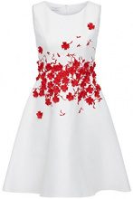 APART FASHION APART Fashion Glamour: Orange-Pink-Mauve-Lilac & Flowers, Vestito Donna, Mehrfarbig (Cream-Red), 38