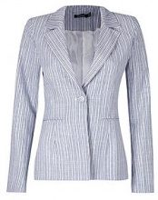BOOHOO Amelia Stripe Linen Blazer
