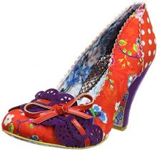 IRREGULAR CHOICE Irregular ChoiceMake My Day - Scarpe Col Tacco Punta Chiusa Donna, Rosso (Red (Red Multi)), 37