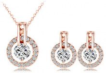 LESARA Set di 2 gioielli con zirconi
