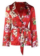 BOOHOO Henrietta Floral Print Suit Blazer