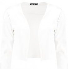 BOOHOO Katie blazer corto a profili paralleli in doppio jersey
