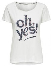 ONLY ONLY Printed Short Sleeved Top Women White