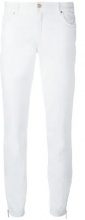 VERSACE JEANS - Versace Jeans - zipped cuff skinny jeans - women - Cotone/Spandex/Elastane - 38 - Bianco