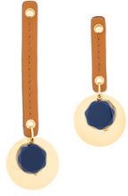 MARNI - Marni - Orecchini con pendenti geometrici - women - Metal (Other)/Calf Leather/glass - Taglia Unica - Blu