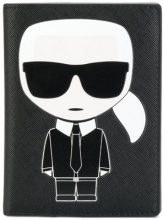 KARL LAGERFELD - Karl Lagerfeld - Porta passsaporto 'Ikonik' - women - Polyurethane - Taglia Unica - Nero