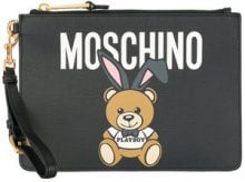 MOSCHINO Moschino - Playboy Toy Bear clutch - women - Leather/Calf Leather - OS - BLACK