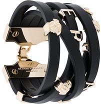 VERSACE - Versace - Braccialetto 'Medusa'con logo - women - metal/Leather - L, M, S - Nero