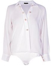 BOOHOO Hannah Woven Button Detail Shirt Body