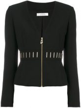 VERSACE COLLECTION - Versace Collection - Giacca avvitata con zip - women - Polyester/viscose/Cotone/PolyesterSpandex/Elastaneviscose - 46 - Nero