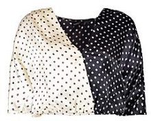 BOOHOO Petite Gemma Mixed Spot Print Wrap Blouse