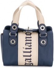 JOHN GALLIANO John Galliano - logo print mini bag - women - Polyester/Leather/Cotton - OS - BLUE