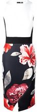 BOOHOO Talia Floral Contrast Asymmetric Midi Dress