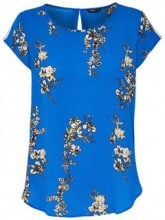ONLY ONLY Printed Short Sleeved Top Women Blue