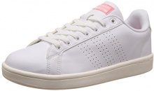 ADIDAS adidas Cloudfoam Advantage Clean W, Scarpe da Ginnastica Basse Donna, Bianco (Footwear White/Footwear White/Ray Pink), 38 2/3 EU