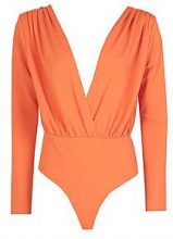 BOOHOO Mila body a portafoglio testurizzato con scollo molto profondo