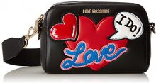 LOVE MOSCHINO Love Moschino Borsa Nappa Pu Nero - Borse Baguette Donna, (Black), 8x13x18 cm (B x H T)