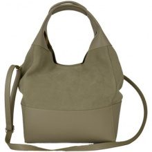 DREAM LEATHER BA... Borsa Shopping Dream Leather Bags Made In Italy Borsa Donna Shopper In Vera Pelle Scamosciata Colore Taupe Chiar