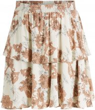 Y.A.S Y.A.S Ruffle A-shaped Floral Printed Mini Skirt Women Beige