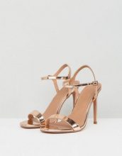 ASOS DESIGN Hands Down - Sandali effetto nudo con tacco a pianta larga